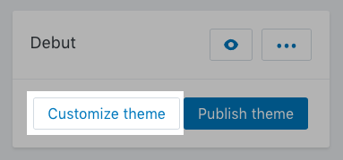 Click the customize theme button