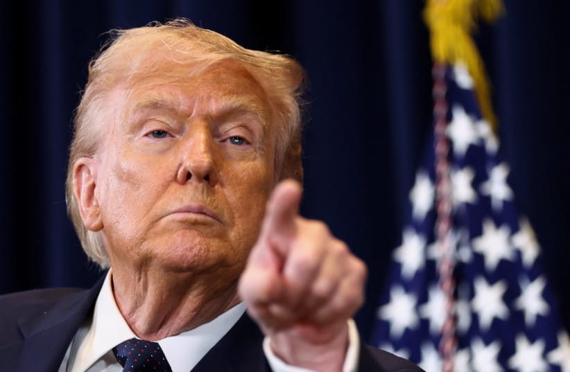 US President Donald Trump takes a question as he speaks during a press conference at Trump National Doral Miami in Miami, Florida, March 9, 2026.