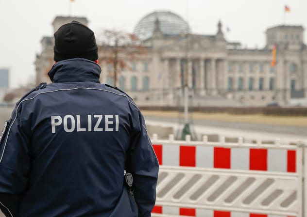 Illustrative: German police guard the Reichstag building, the seat of the German lower house of parliament Bundestag, before the German presidential election in Berlin, February 12, 2017