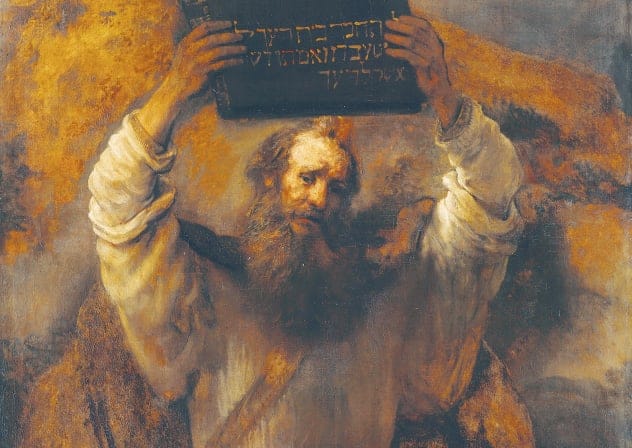 REMBRANDT'S MOSES with the Ten Commandments