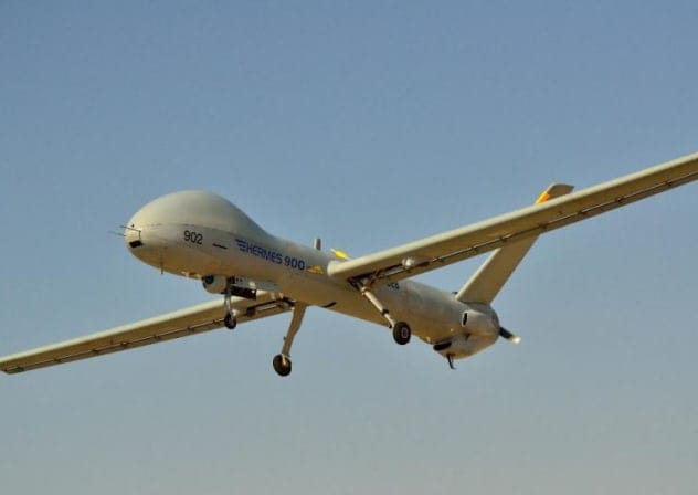 (Illustrative) The Elbit-made Hermes 900 drone.