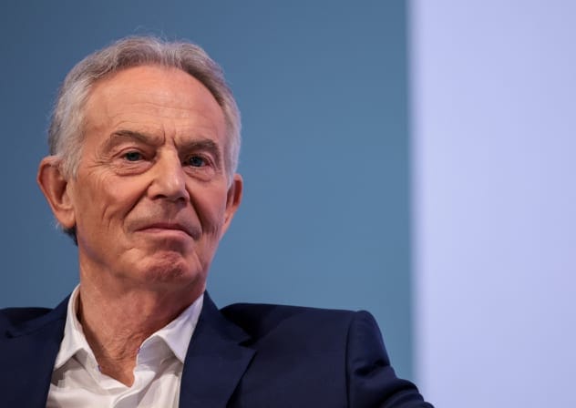 Former British prime minister Tony Blair attends the Tony Blair Institute for Global Change's annual Future of Britain Conference, in London, Britain, July 9, 2024.