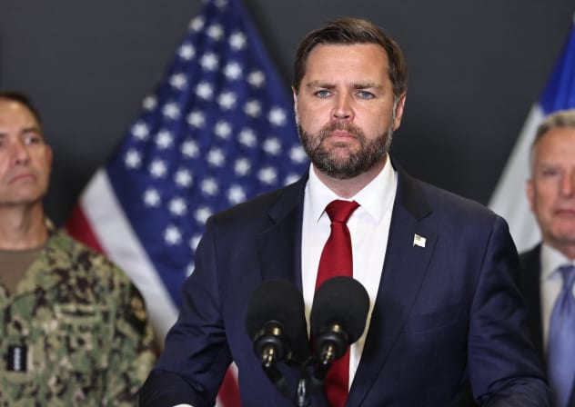 US Vice President JD Vance at the Civil-Military Coordination Center in Kiryat Gat in October 2025. 