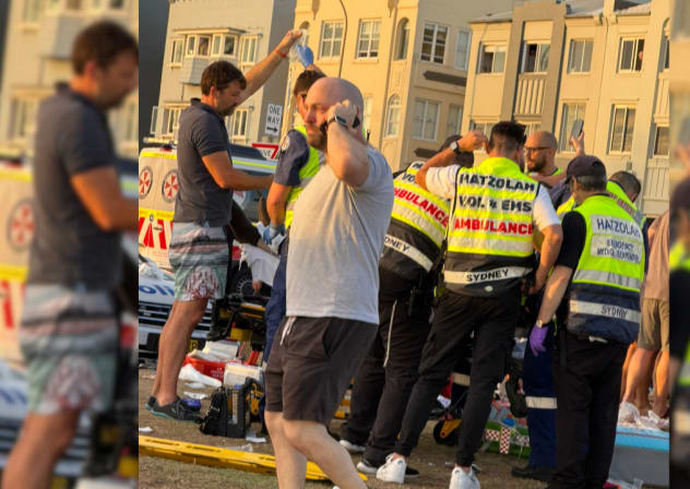 United Hatzalah volunteers responding a mass shooting at Hanukkah celebration at Bondi Beach, Sydney, Australia, December 14, 2025.