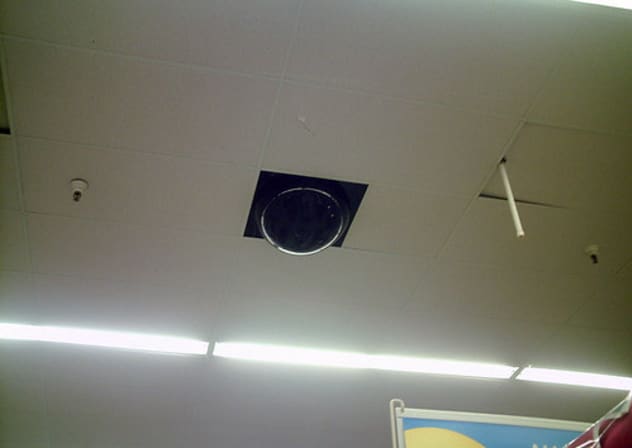 Security camera. Illustration. 