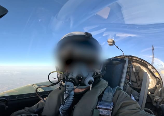 Screengrab from an IDF video showing a pilot as he flies of Iranian territory. March 6, 2026.