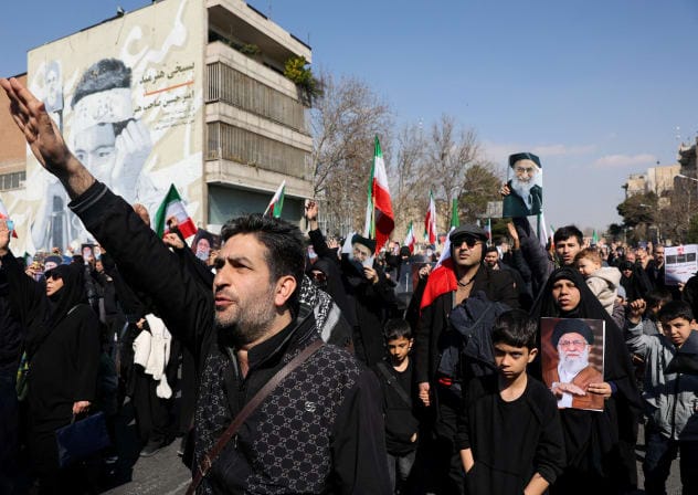 Iranians rally as Muslims attend Friday prayer, in Tehran, Iran, March 6, 2026