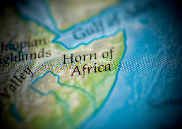 The Horn of Africa is seen on a map (illustrative)