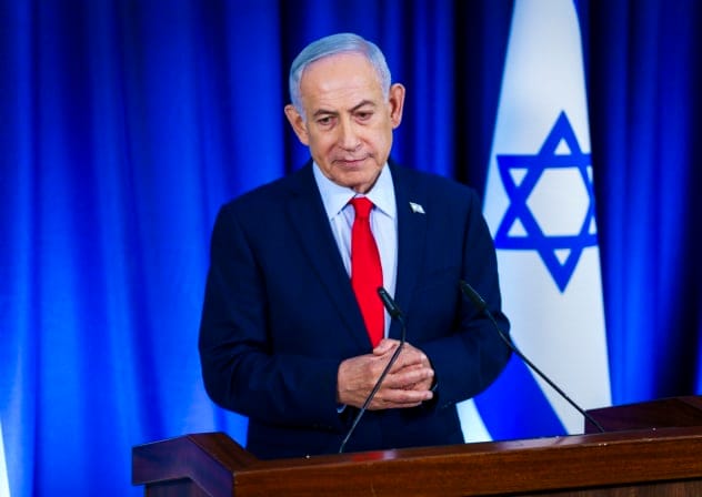 Israeli Prime Minister Benjamin Netanyahu speaks during a press conference in Jerusalem, March 19, 2026.