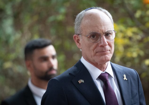 Israel's Ambassador to the US Yechiel Leiter the President residence in Jerusalem, February 16, 2025.
