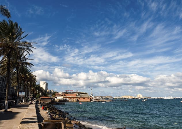 The seafront in the Mediterranean port city of Alexandria in Egypt. November 14, 2016.