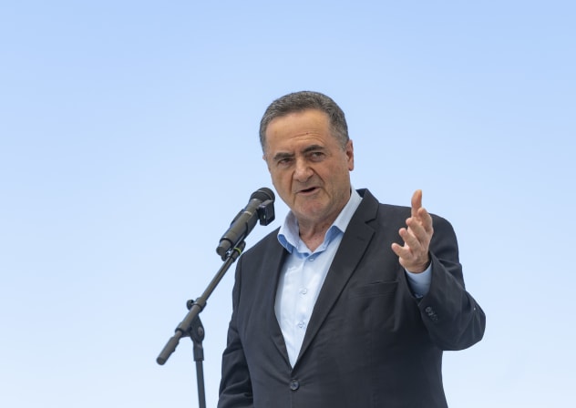 Defense Minister Israel Katz attends a cornerstone-laying ceremony for the new settlement of Doran in the Mount Hebron region of the West Bank, June 16, 2026.