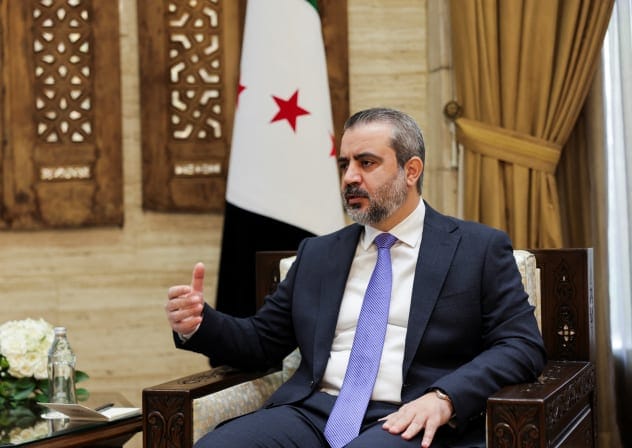 Syrian Foreign Minister Asaad al-Shaibani, speaks during an interview with Reuters in Damascus, Syria, August 22, 2026.
