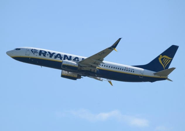 A Boeing 737 aircraft from the Irish low cost company Ryanair takes off from Toulouse Blagnac airport, in Toulouse, southern France, on May 20, 2026; Illustrative.