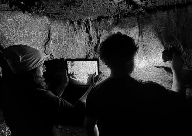 Members of the research team during the documentation and analysis work, September 4, 2026.