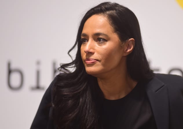 Palestinian journalist and authoress Rula Jebreal attends the presentation of her latest book “Genocide. What s Left Of Us” at Salaborsa Library on May 26, 2025 in Bologna, Italy.