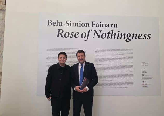 ITALIAN DEPUTY PRIME MINISTER MATTEO SALVINI (R) took time out to visit the Israeli pavilion. 