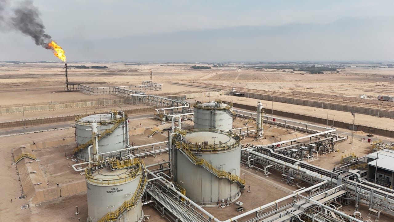  A drone view shows the Zubair Oil Field in Basra, Iraq, January 16, 2025. 
