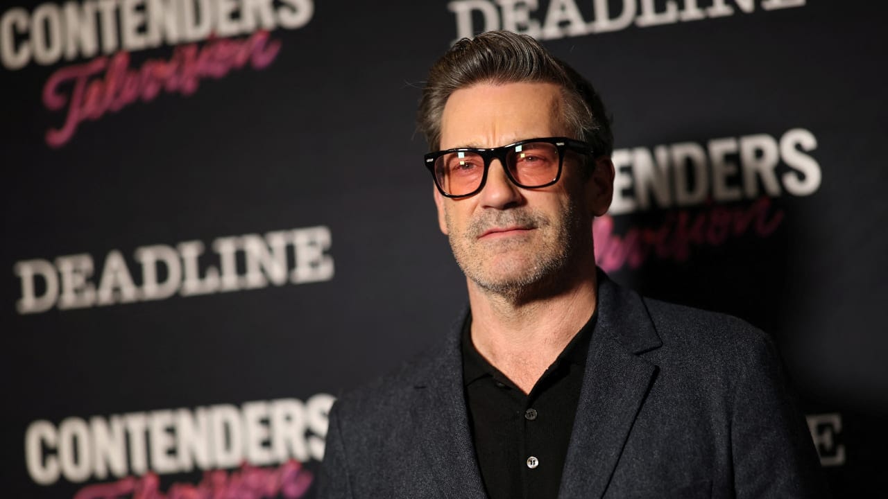 Cast member Jon Hamm attends a premiere for the television series Your Friends and Neighbors in Los Angeles, California, US, April 4, 2025.