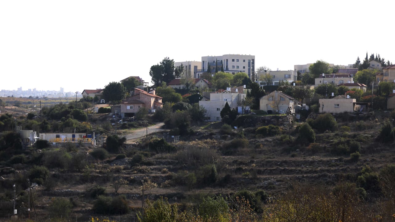 View of Karmei Tzur settlement north of Hebron, in the West Bank, November 24, 2025.