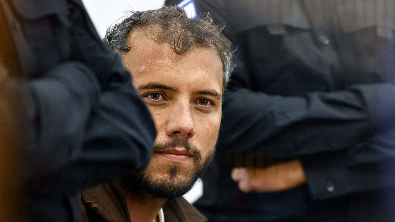Brazilian Activist Thiago Avila, who was detained aboard the Gaza-bound Global Sumud Flotilla, which was intercepted by Israeli forces in international waters, appears at a court in Beersheba, southern Israel May 6, 2026.