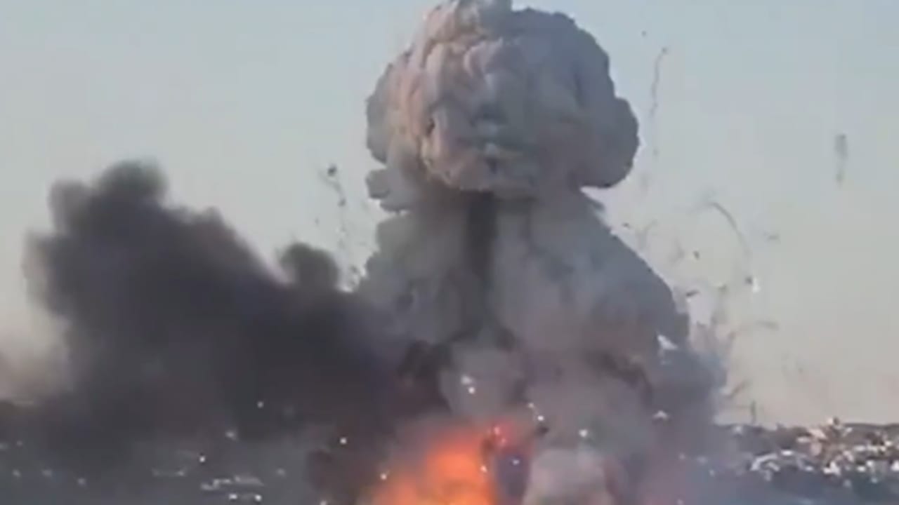 AN EXPLOSION in a fireworks factory in Malta.