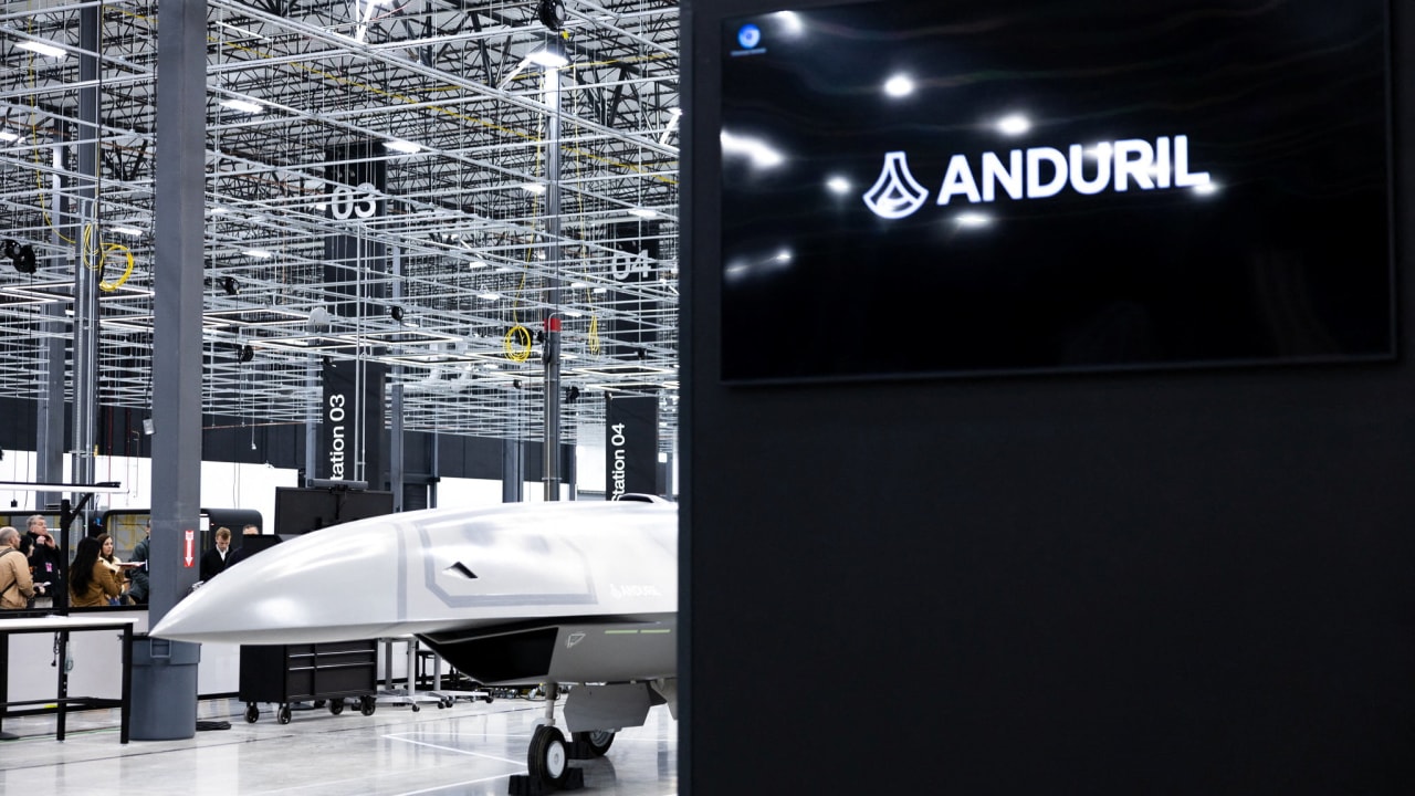A FURY drone sits inside the Arsenal-1 manufacturing facility, operated by Anduril, in Ashville, Ohio, U.S. March 19, 2026. 