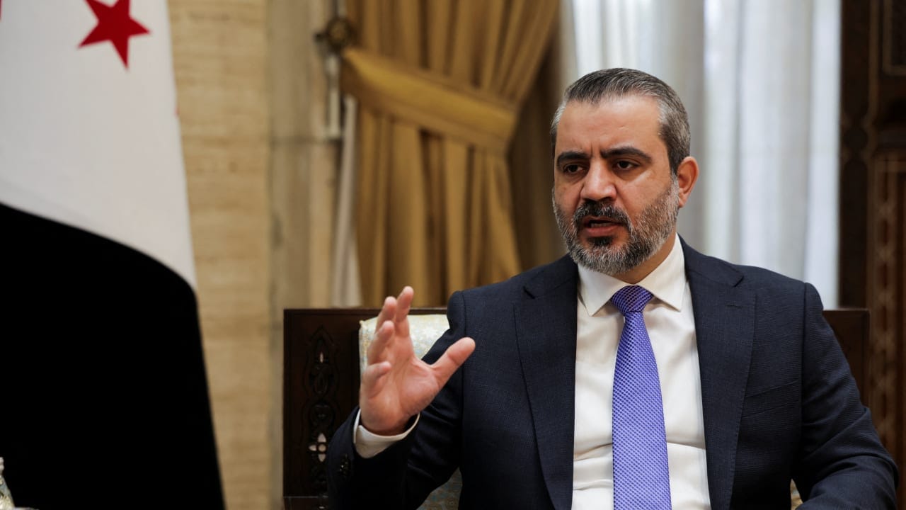 Syrian Foreign Minister Asaad al-Shaibani, speaks during an interview with Reuters in Damascus, Syria, August 22, 2026.