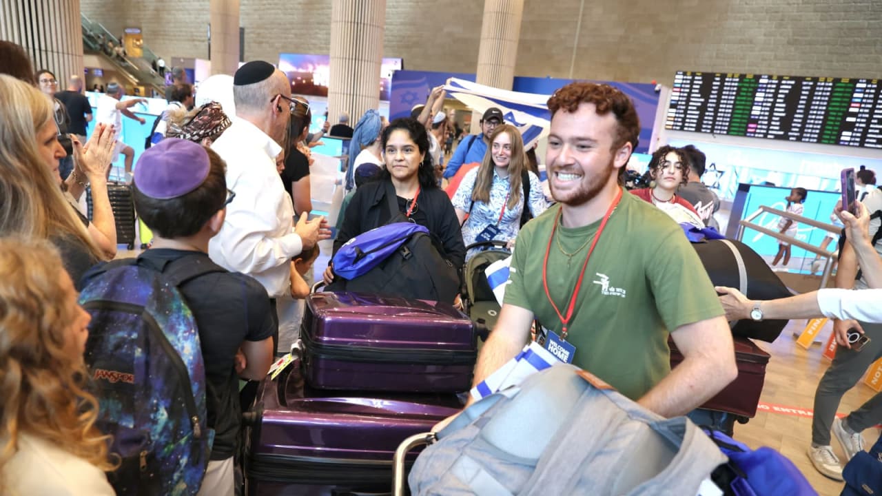 Around 150 new olim arrive at Tel Aviv's Ben-Gurion Airport on August 27, 2026.