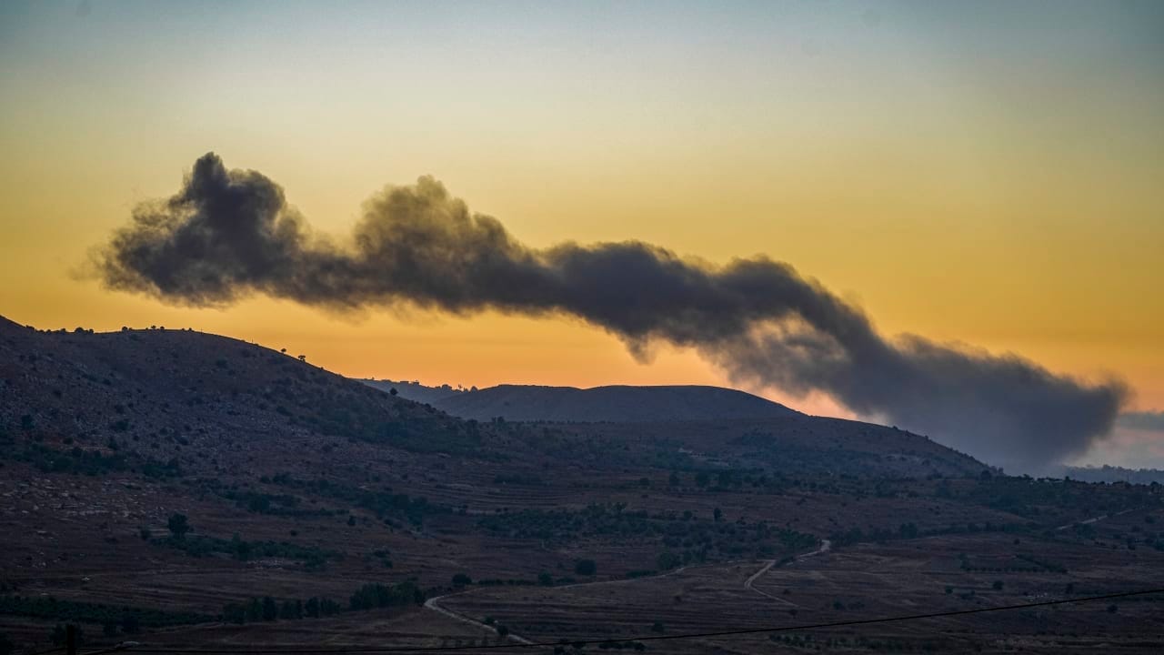 Smoke rises from southern Lebanon during an Israeli military operation, September 5, 2026.