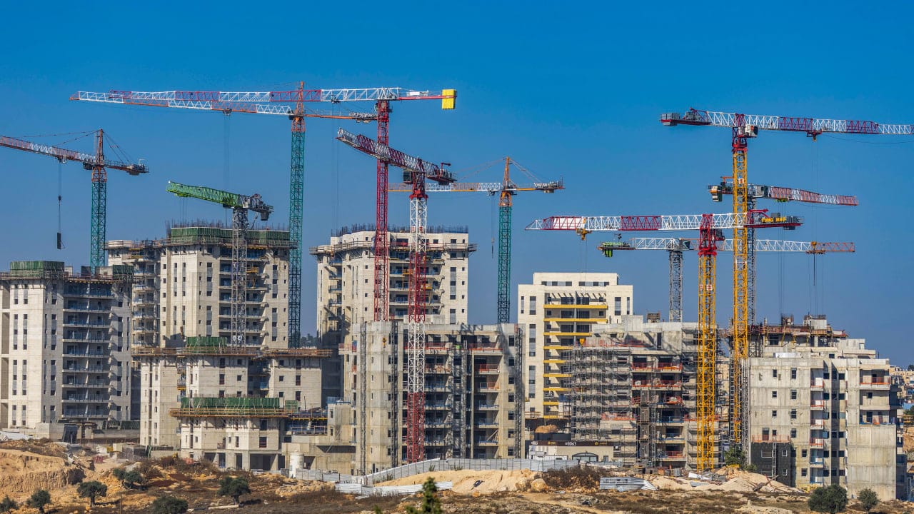 View of residential buildings under construction in Jerusalem, August 23, 2026.
