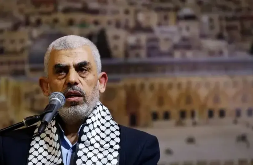  Yahya Sinwar (photo credit: ABED RAHIM KHATIB/FLASH90)