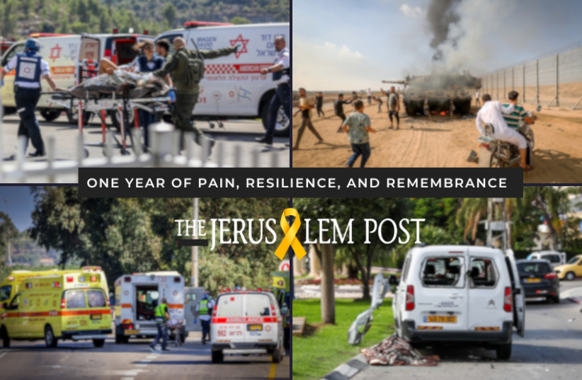  A year to October 7: Marking one year of pain, resilience, and remembrance (photo credit: FLASH90/CANVA)