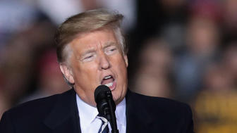 COLUMBIA, MO - NOVEMBER 01:  President Donald Trump speaks at a rally in support of U. S. Senate candidate Josh Hawley on November 1, 2018 in Columbia, Missouri. Hawley is in a tight race with incumbent Democrat Senator Claire McCaskill.  (Photo by Scott Olson/Getty Images)