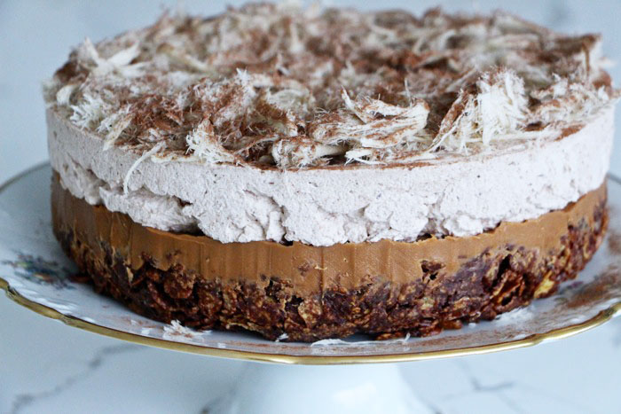No-Bake Chocolate Halvah Layer Cake