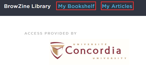 BrowZine account features
