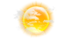 Raskidani oblaci kroz koje se pojavljuje sunce