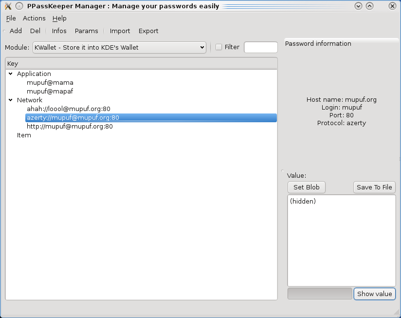 The graphic utility to manage your passwords across your backends