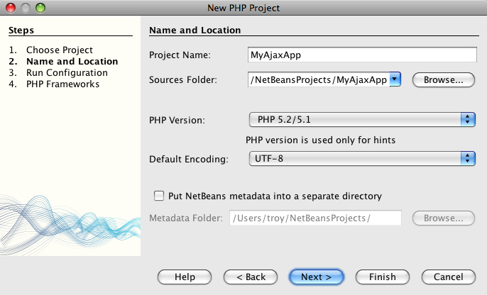 php name location