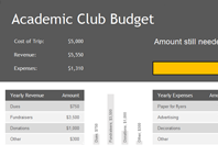 Academic club budget