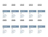 Business cards (Timeless design, 10 per page, works with Avery 5371)