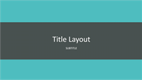 Teal banded presentation (widescreen)