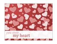 Valentine note cards (2 per page, works with Avery 3379)