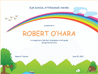 Student attendance award (elementary)