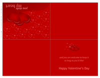 Valentine's Day card (quarter-fold)