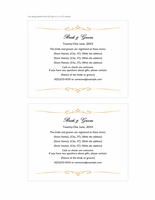 Wedding registry insert card (Heart Scroll design, A2 size, 2 per page)