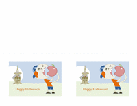 Halloween party invitation (2 per page, A2 size)