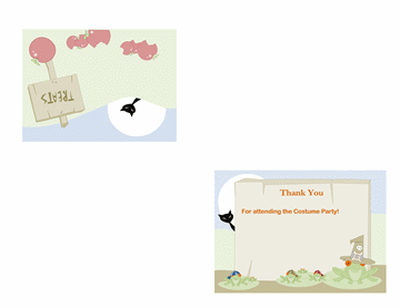 Halloween thank you card (quarter-fold)