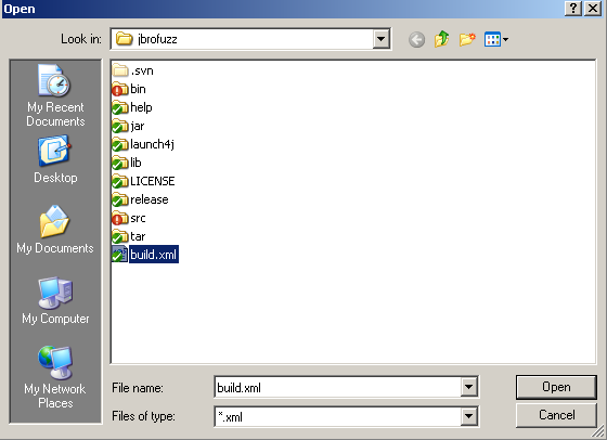 Select the Ant File
