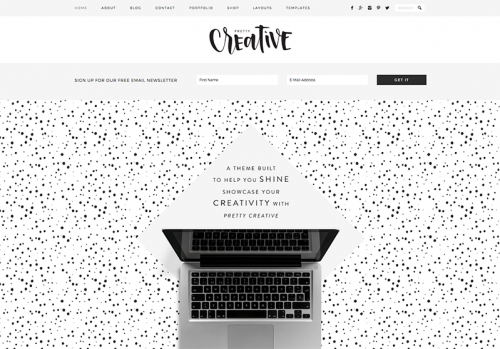 Pretty Creative Chic Feminine WordPress Theme Pretty Creative Chic Feminine WordPress Theme